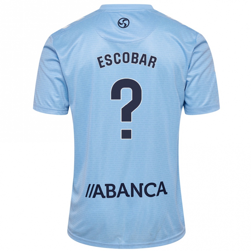 Kids Football Jordi Escobar #0 Sky Blue Home Jersey 2024/25 T-Shirt Nz