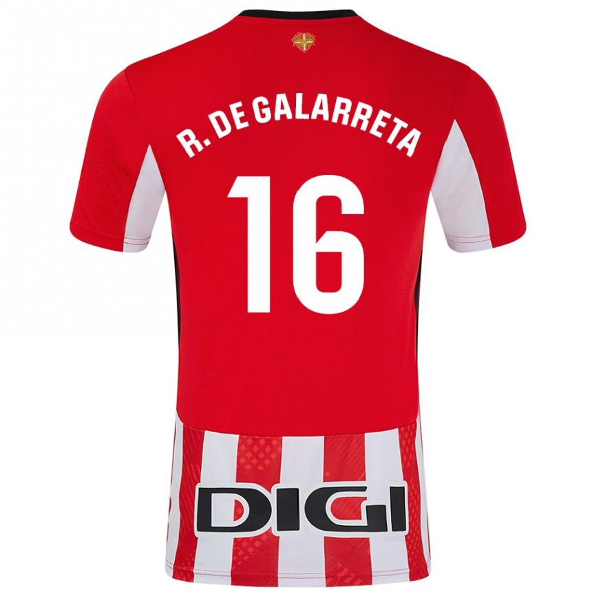 Kids Football Iñigo Ruiz De Galarreta #16 Red White Home Jersey 2024/25 T-Shirt Nz