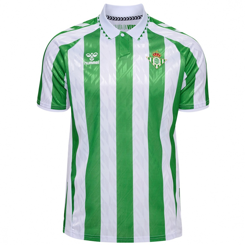 Kids Football Ana Guerra Morcillo #31 Green White Stripes Home Jersey 2024/25 T-Shirt Nz