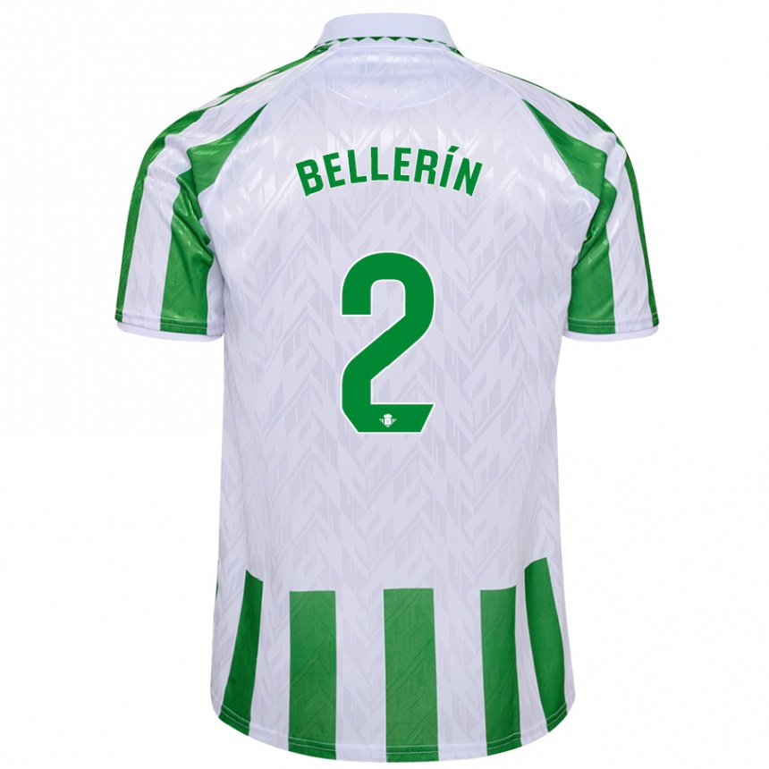 Kids Football Hector Bellerin #2 Green White Stripes Home Jersey 2024/25 T-Shirt Nz