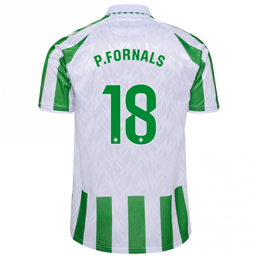 Kids Football Pablo Fornals #18 Green White Stripes Home Jersey 2024/25 T-Shirt Nz