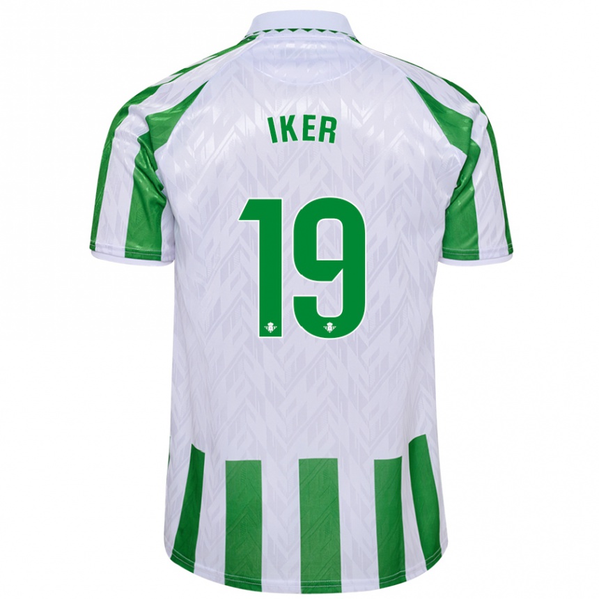 Kids Football Iker Losada #19 Green White Stripes Home Jersey 2024/25 T-Shirt Nz