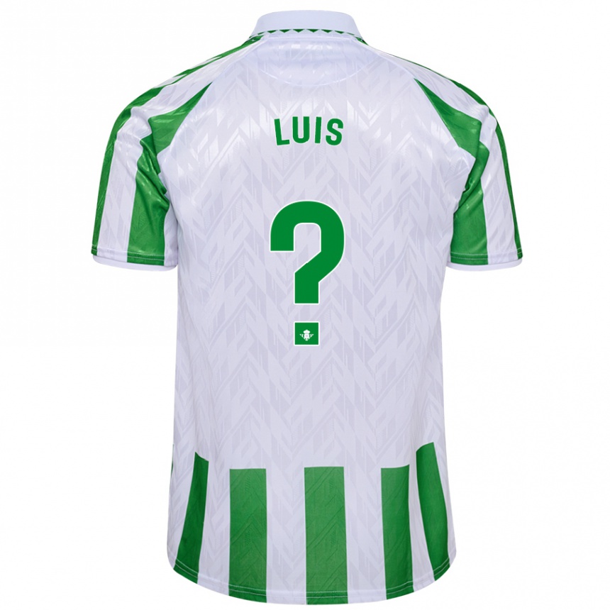 Kids Football Jorge Luis #0 Green White Stripes Home Jersey 2024/25 T-Shirt Nz