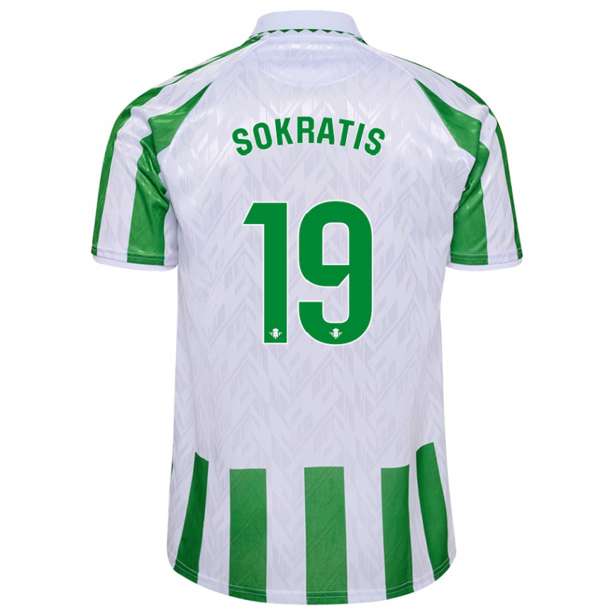 Kids Football Sokratis Papastathopoulos #19 Green White Stripes Home Jersey 2024/25 T-Shirt Nz