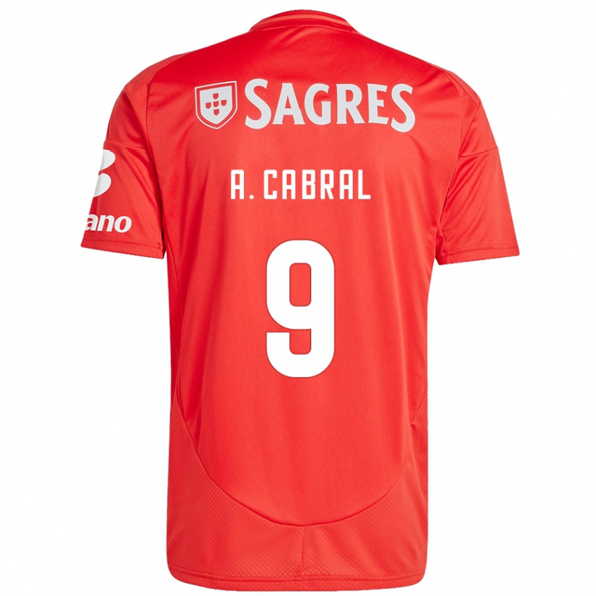 Kids Football Arthur Cabral #9 Red White Home Jersey 2024/25 T-Shirt Nz