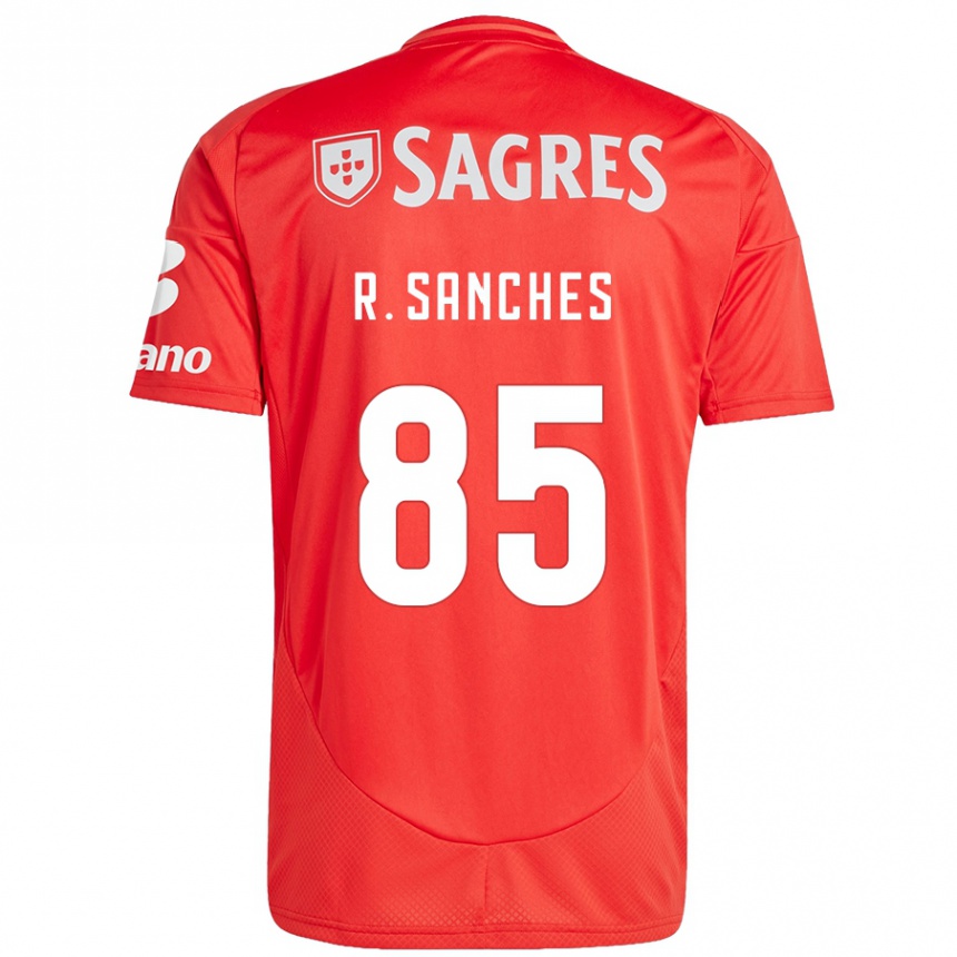 Kids Football Renato Sanches #85 Red White Home Jersey 2024/25 T-Shirt Nz