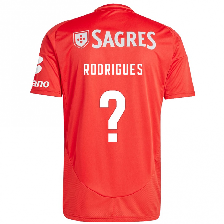 Kids Football Miguel Rodrigues #0 Red White Home Jersey 2024/25 T-Shirt Nz