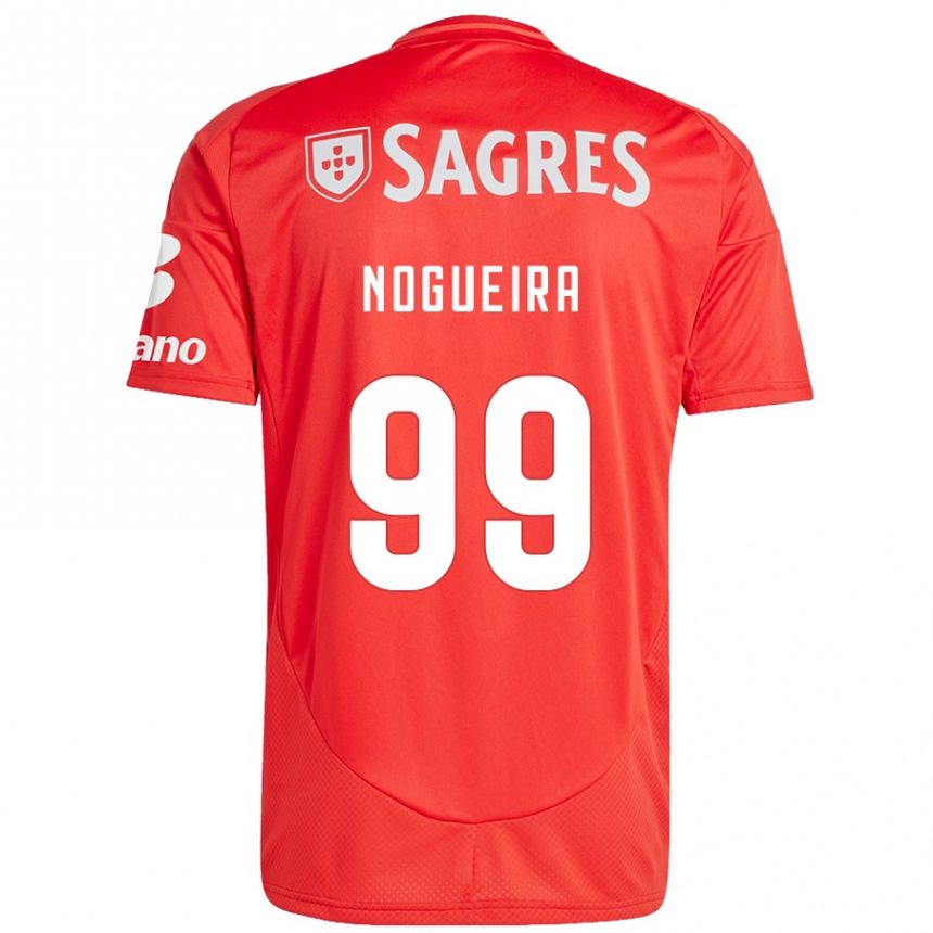 Kids Football Beatriz Nogueira #99 Red White Home Jersey 2024/25 T-Shirt Nz