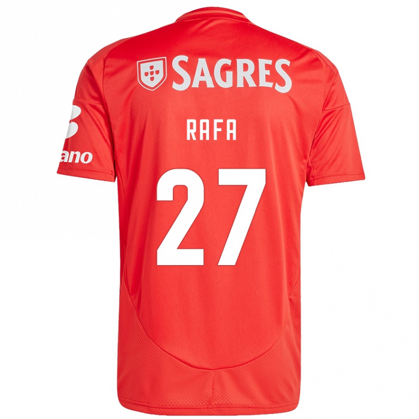 Kids Football Rafa #27 Red White Home Jersey 2024/25 T-Shirt Nz