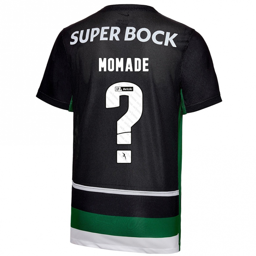 Kids Football Rayhan Momade #0 Black White Green Home Jersey 2024/25 T-Shirt Nz