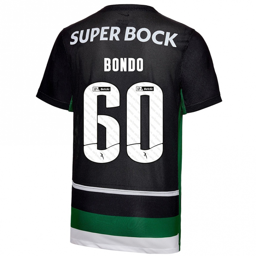 Kids Football Pedro Bondo #60 Black White Green Home Jersey 2024/25 T-Shirt Nz