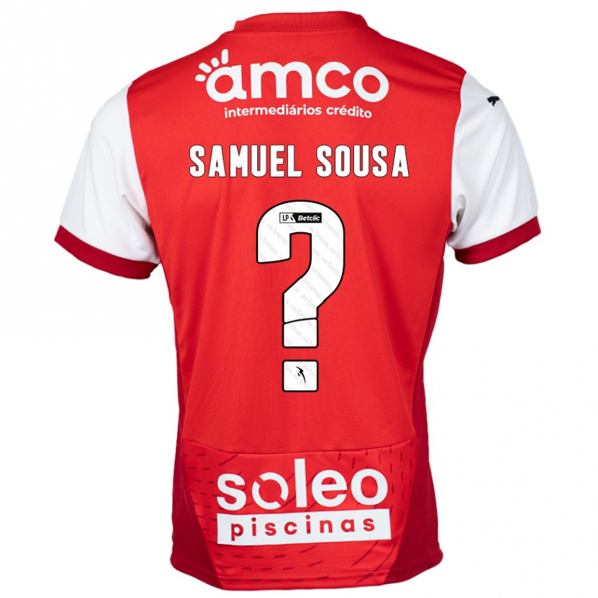 Kids Football Samuel Sousa #0 Red White Home Jersey 2024/25 T-Shirt Nz