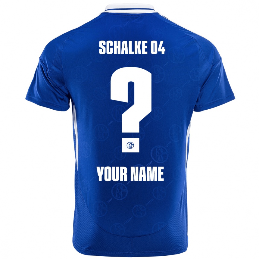 Kids Football Your Name #0 Royal Blue Home Jersey 2024/25 T-Shirt Nz