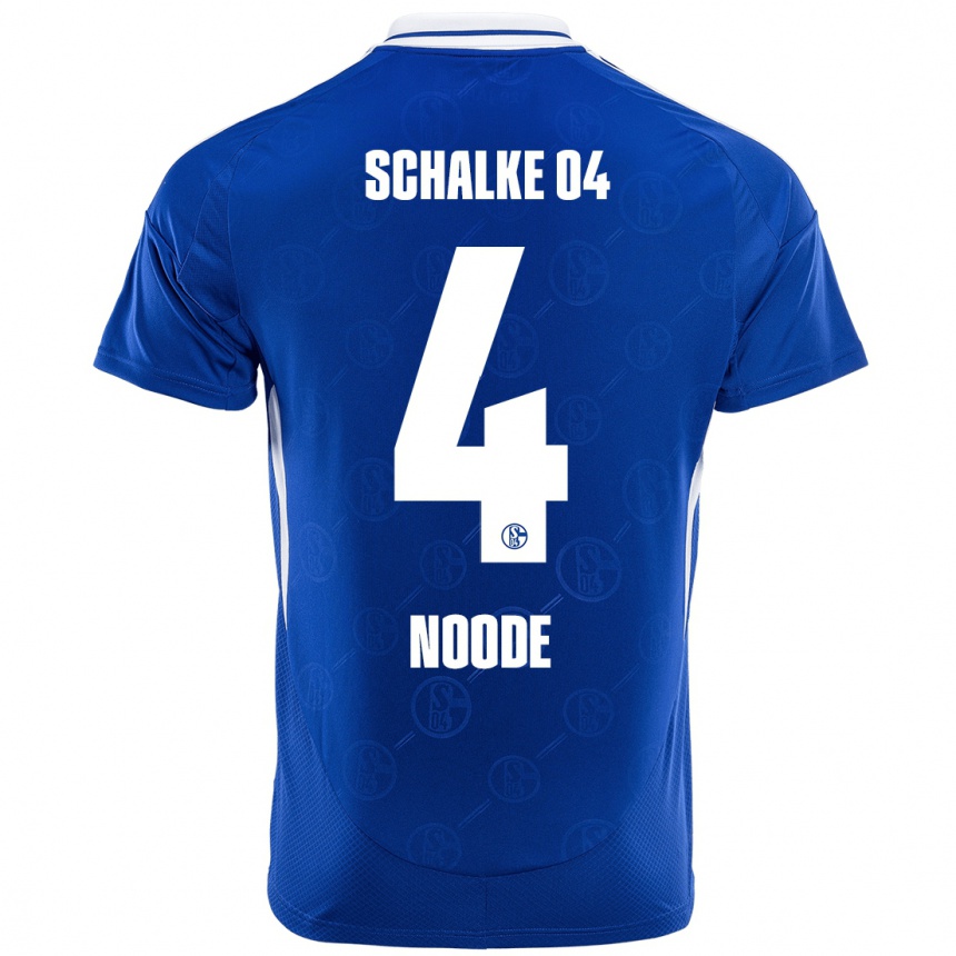 Kids Football Steve Noode #4 Royal Blue Home Jersey 2024/25 T-Shirt Nz