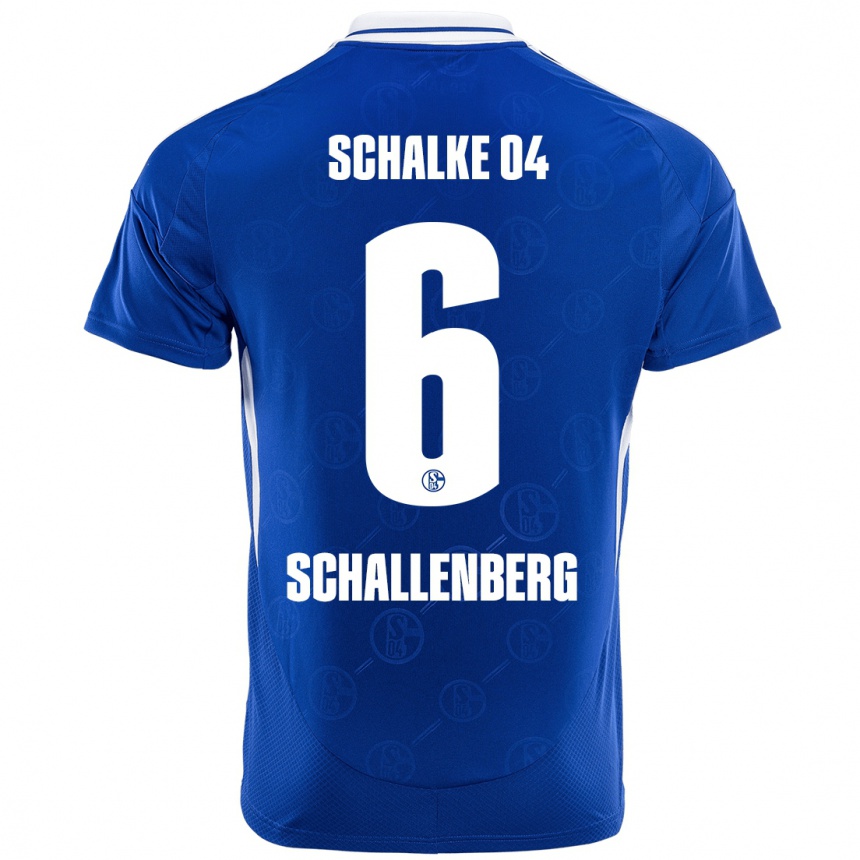 Kids Football Ron Schallenberg #6 Royal Blue Home Jersey 2024/25 T-Shirt Nz