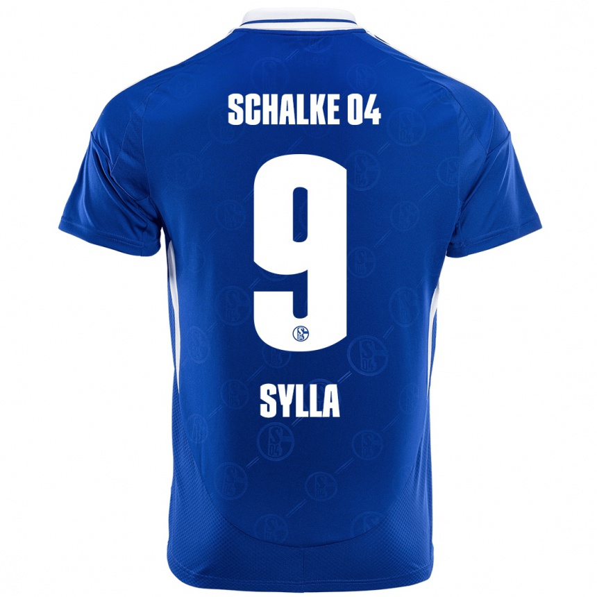 Kids Football Moussa Sylla #9 Royal Blue Home Jersey 2024/25 T-Shirt Nz