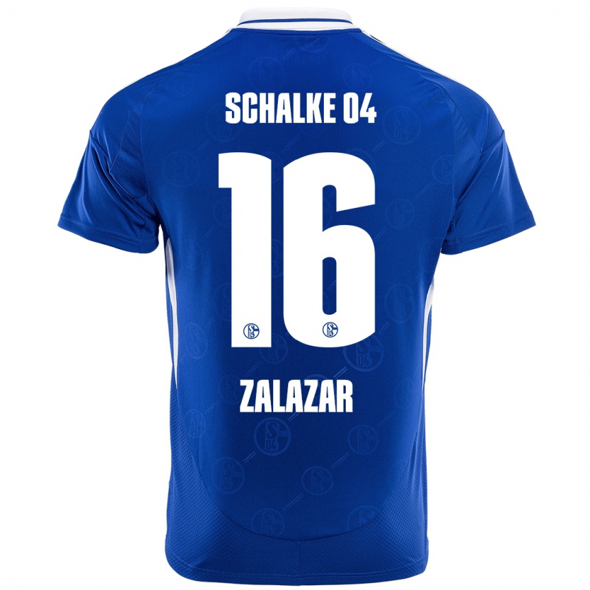 Kids Football Mauro Zalazar #16 Royal Blue Home Jersey 2024/25 T-Shirt Nz