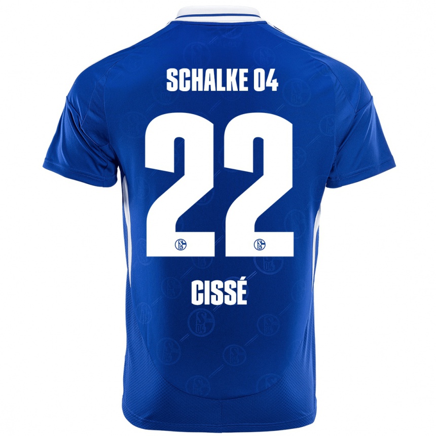 Kids Football Ibrahima Cissé #22 Royal Blue Home Jersey 2024/25 T-Shirt Nz