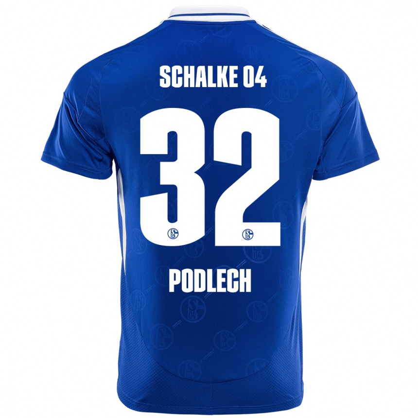 Kids Football Luca Podlech #32 Royal Blue Home Jersey 2024/25 T-Shirt Nz