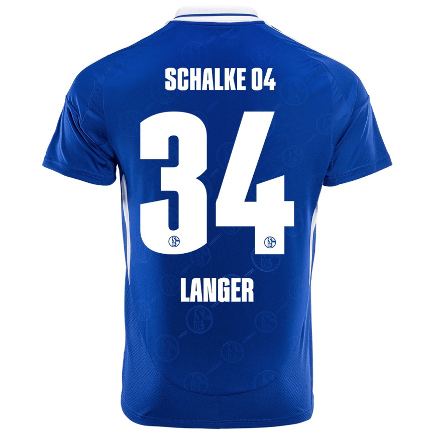 Kids Football Michael Langer #34 Royal Blue Home Jersey 2024/25 T-Shirt Nz