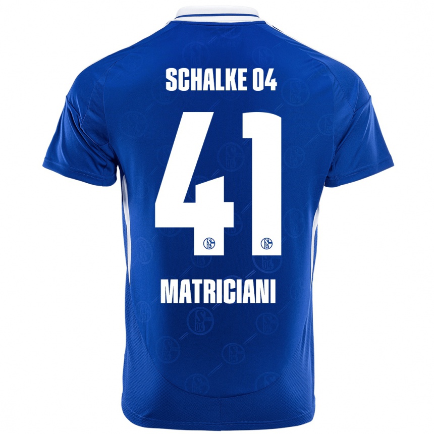 Kids Football Henning Matriciani #41 Royal Blue Home Jersey 2024/25 T-Shirt Nz