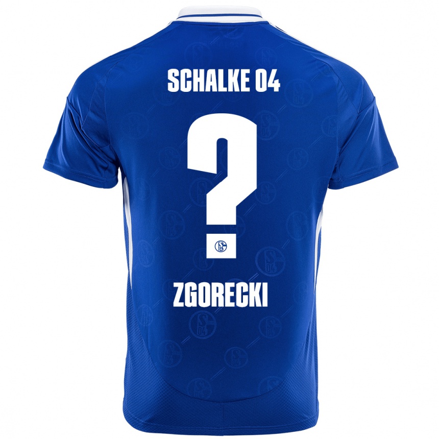 Kids Football Jonas Zgorecki #0 Royal Blue Home Jersey 2024/25 T-Shirt Nz