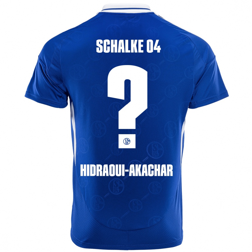 Kids Football Yassin Hidraoui-Akachar #0 Royal Blue Home Jersey 2024/25 T-Shirt Nz