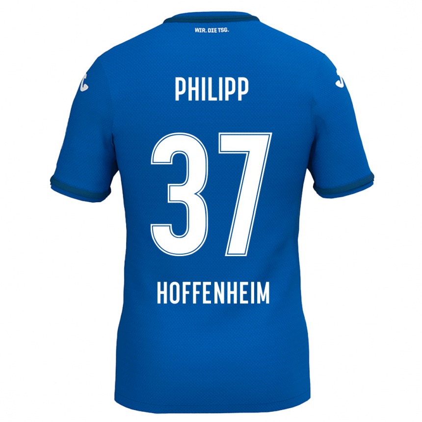 Kids Football Luca Philipp #37 Royal Blue Home Jersey 2024/25 T-Shirt Nz