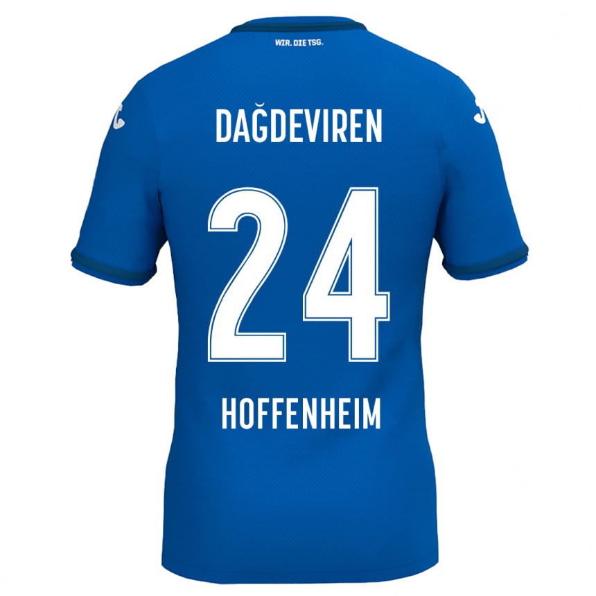 Kids Football Diren Dağdeviren #24 Royal Blue Home Jersey 2024/25 T-Shirt Nz