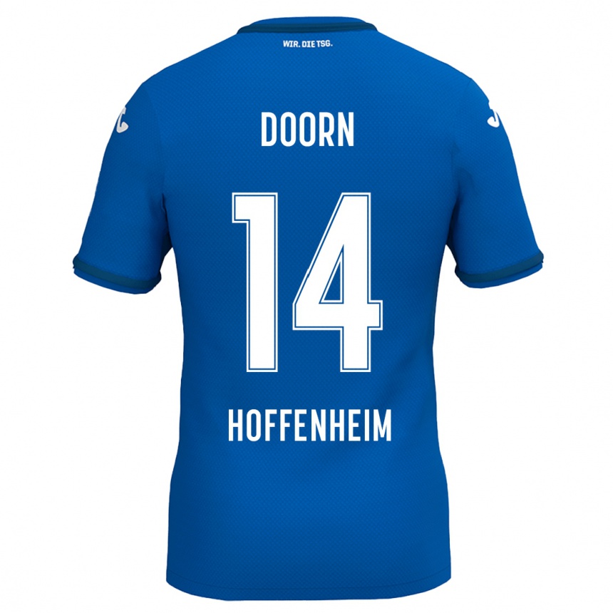 Kids Football Lisa Doorn #14 Royal Blue Home Jersey 2024/25 T-Shirt Nz