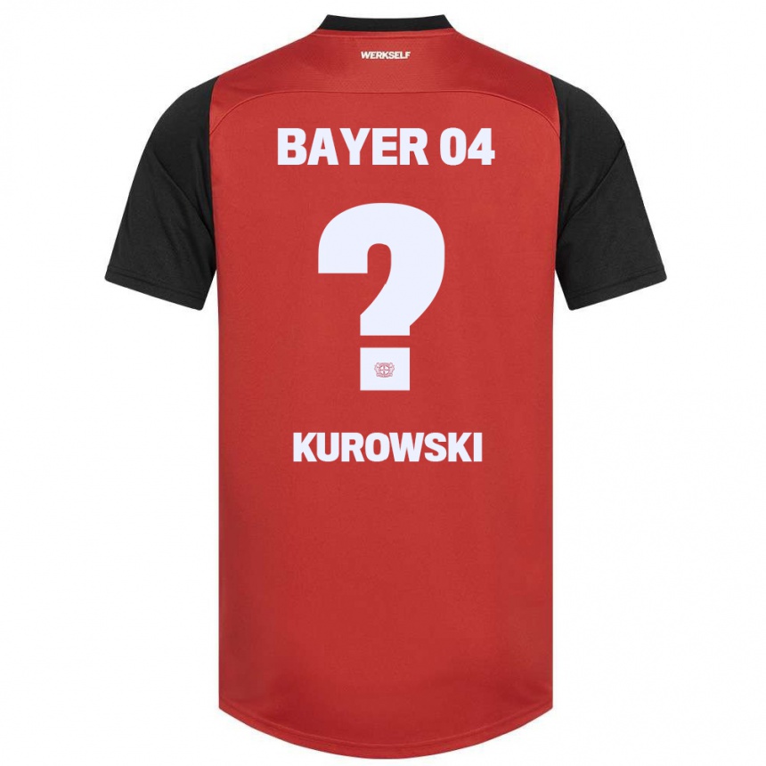 Kids Football Julien Kurowski #0 Red Black Home Jersey 2024/25 T-Shirt Nz