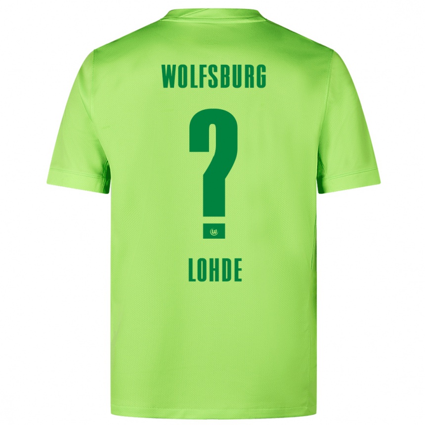 Kids Football Sven Lohde #0 Fluorescent Green Home Jersey 2024/25 T-Shirt Nz