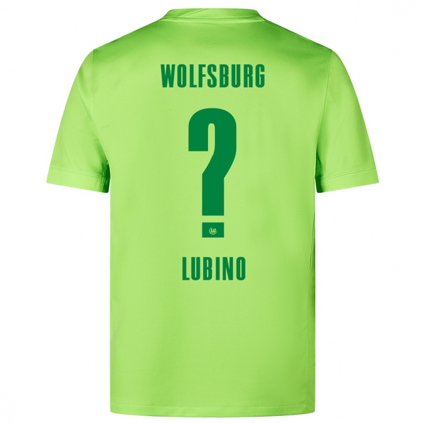 Kids Football Francesco Lubino #0 Fluorescent Green Home Jersey 2024/25 T-Shirt Nz