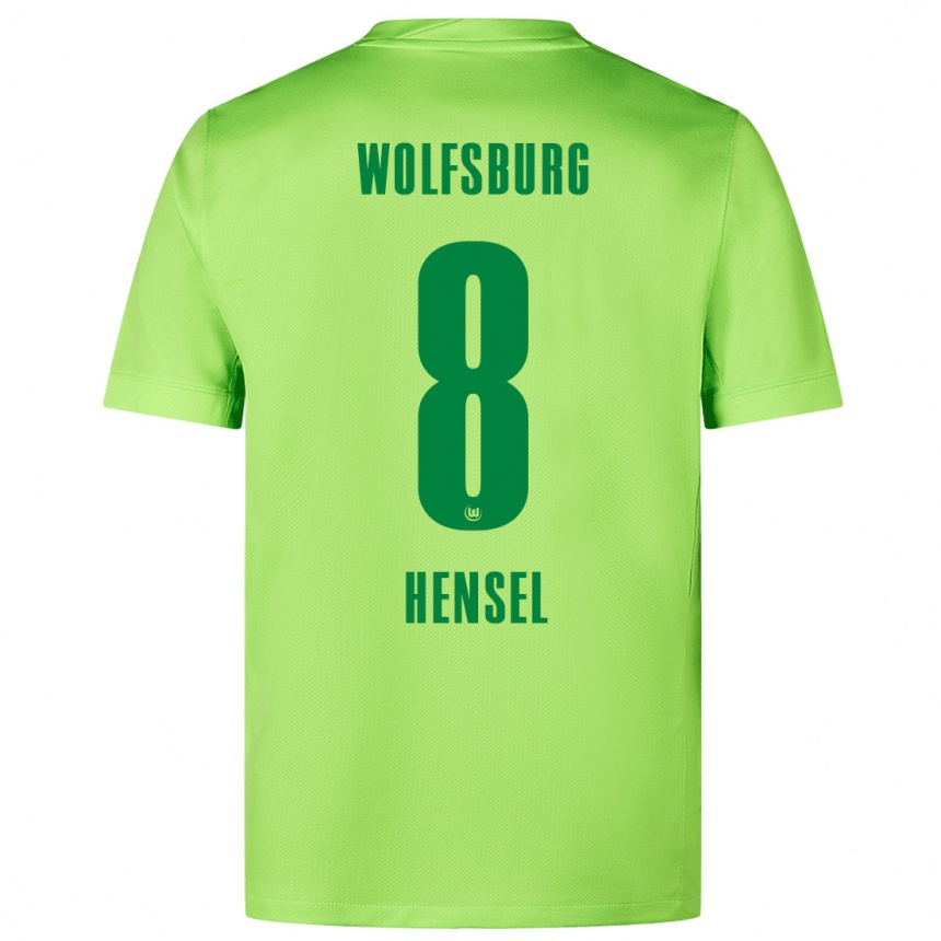 Kids Football Pharell Hensel #8 Fluorescent Green Home Jersey 2024/25 T-Shirt Nz