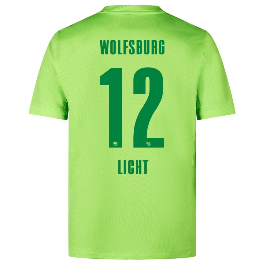 Kids Football Philipp Licht #12 Fluorescent Green Home Jersey 2024/25 T-Shirt Nz