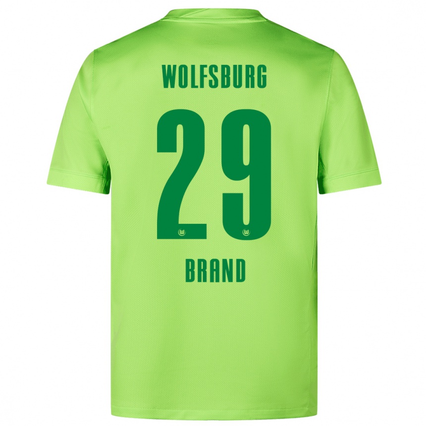 Kids Football Jule Brand #29 Fluorescent Green Home Jersey 2024/25 T-Shirt Nz