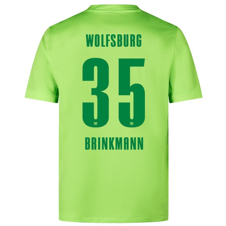 Kids Football Karla Brinkmann #35 Fluorescent Green Home Jersey 2024/25 T-Shirt Nz