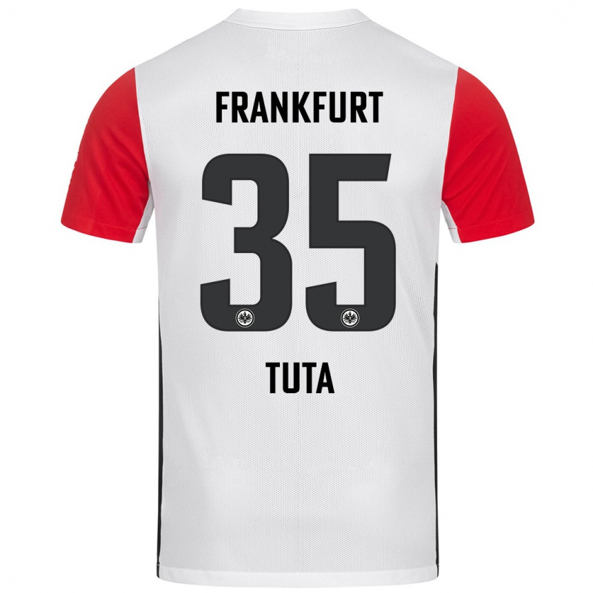 Kids Football Tuta #35 White Red Home Jersey 2024/25 T-Shirt Nz