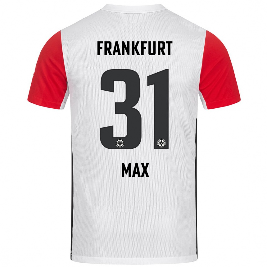 Kids Football Philipp Max #31 White Red Home Jersey 2024/25 T-Shirt Nz