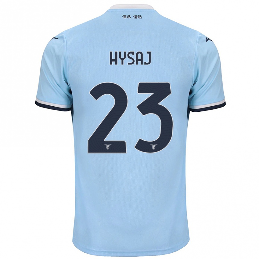 Kids Football Elseid Hysaj #23 Blue Home Jersey 2024/25 T-Shirt Nz