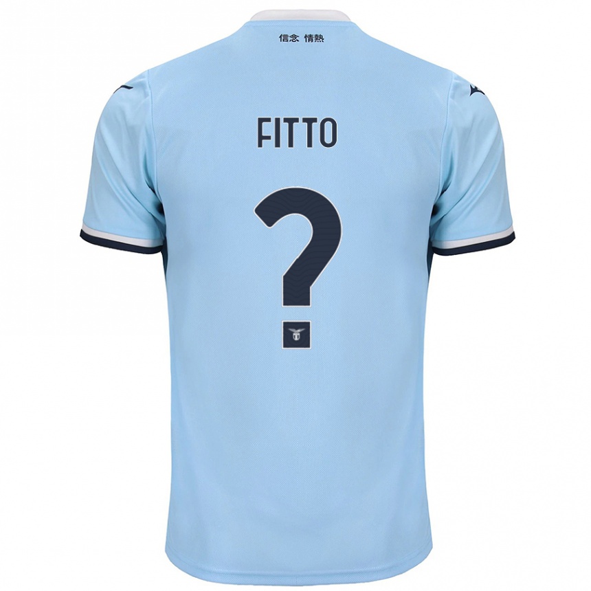 Kids Football Gabriele Fitto #0 Blue Home Jersey 2024/25 T-Shirt Nz