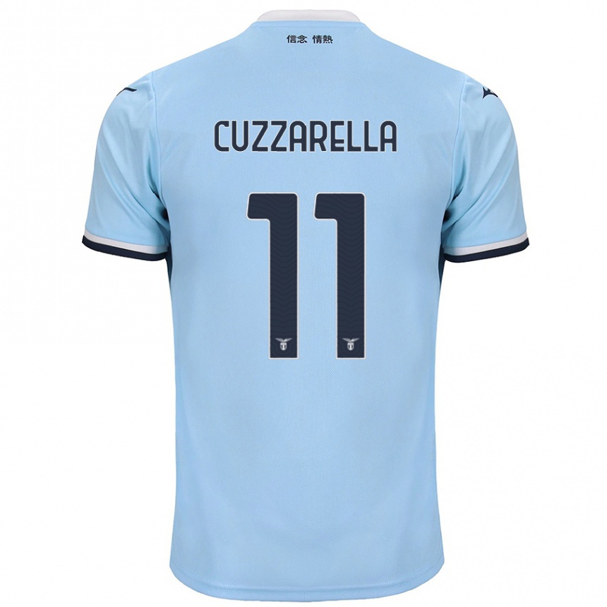 Kids Football Cristian Cuzzarella #11 Blue Home Jersey 2024/25 T-Shirt Nz