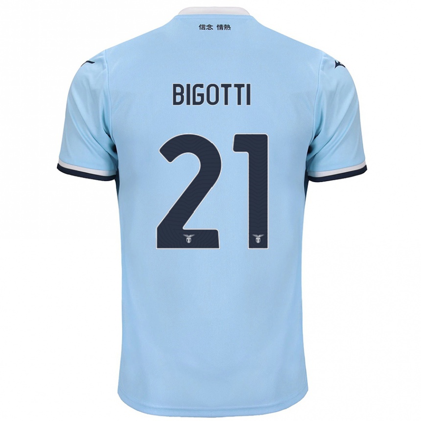 Kids Football Massimo Bigotti #21 Blue Home Jersey 2024/25 T-Shirt Nz