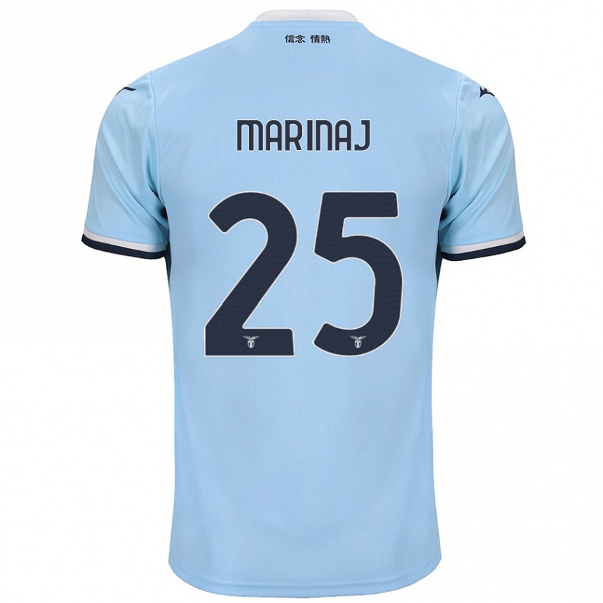 Kids Football Kledi Marinaj #25 Blue Home Jersey 2024/25 T-Shirt Nz