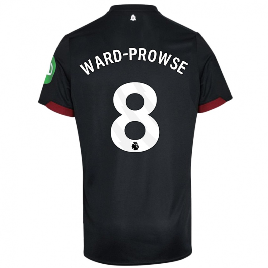 Kids Football James Ward-Prowse #8 Black White Away Jersey 2024/25 T-Shirt Nz