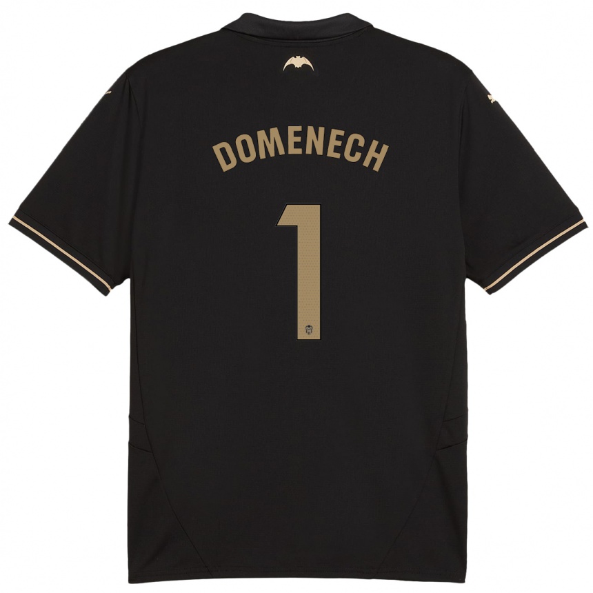 Kids Football Jaume Doménech #1 Black Away Jersey 2024/25 T-Shirt Nz