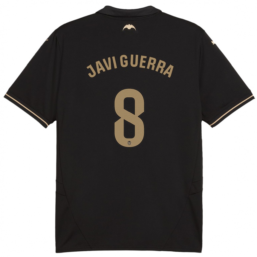 Kids Football Javi Guerra #8 Black Away Jersey 2024/25 T-Shirt Nz