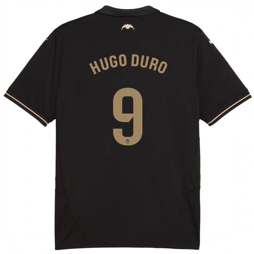 Kids Football Hugo Duro #9 Black Away Jersey 2024/25 T-Shirt Nz