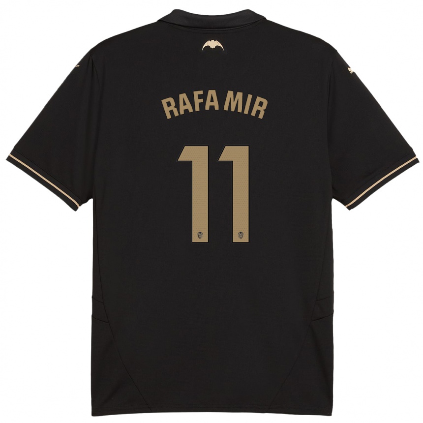 Kids Football Rafa Mir #11 Black Away Jersey 2024/25 T-Shirt Nz