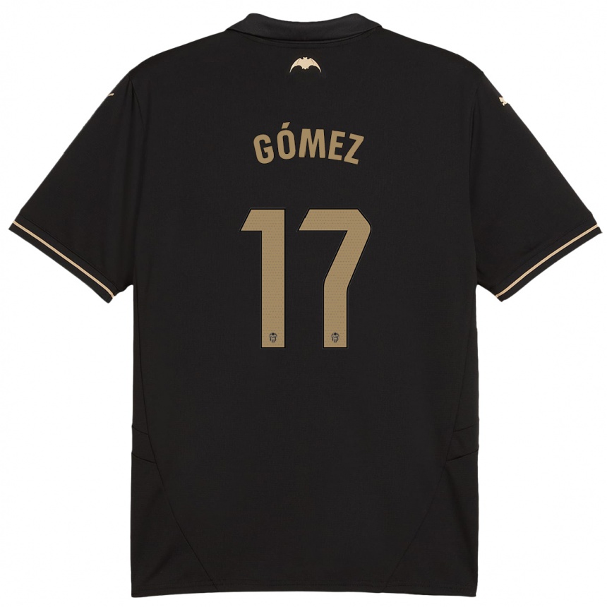 Kids Football Dani Gómez #17 Black Away Jersey 2024/25 T-Shirt Nz